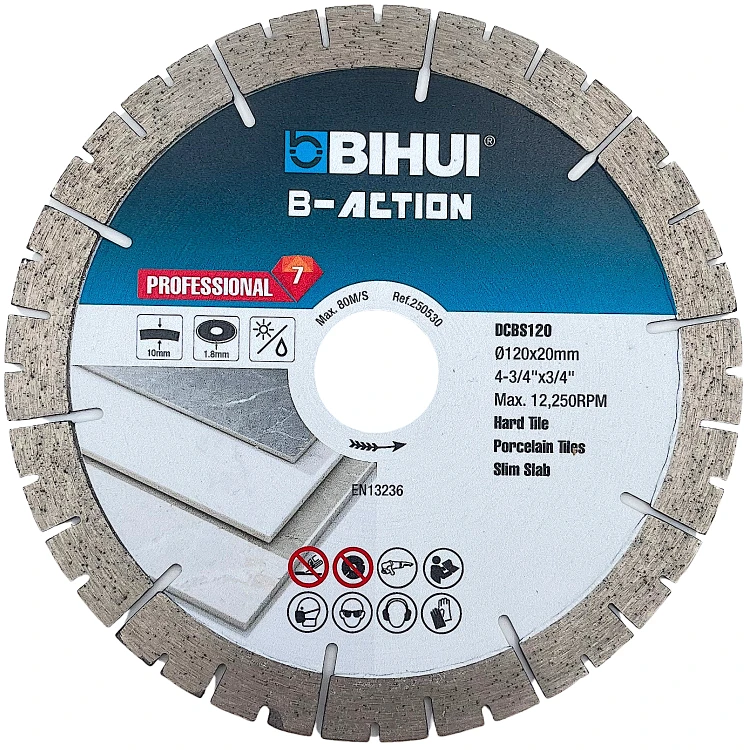 Tarcza diamentowa 120mm 20mm 1,8mm  BIHUI DCBS120