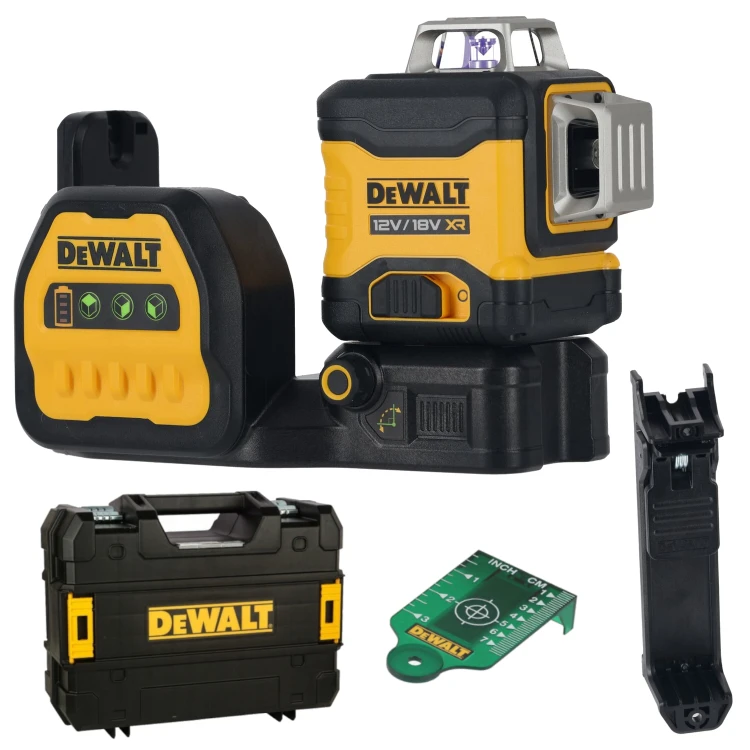 Laser wieloliniowy 3x360 zielony 18V DeWALT DCE089NG18 TSTAK tarcza uchwyt