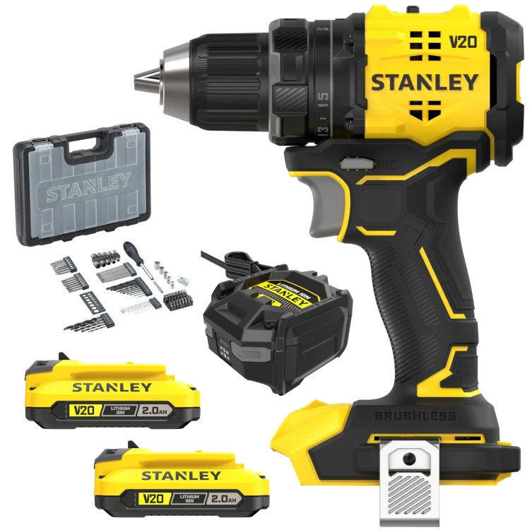STANLEY Wkrętarka akumulatorowa bezszczotkowa SFMCD714 18V FATMAX V20 Ład 2x2Ah 100el
