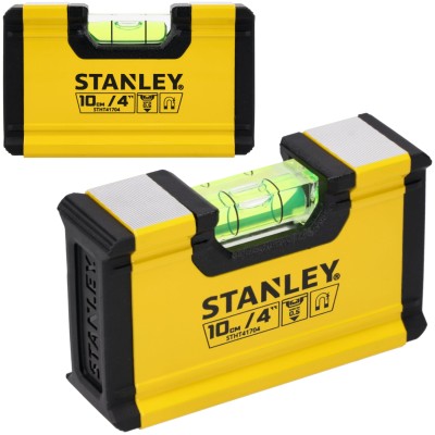 Poziomica kieszonkowa magnetyczna 10cm aluminiowa klips STANLEY STHT41704-0