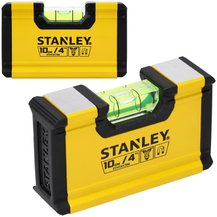 Poziomica kieszonkowa magnetyczna 10cm aluminiowa klips STANLEY STHT41704-0