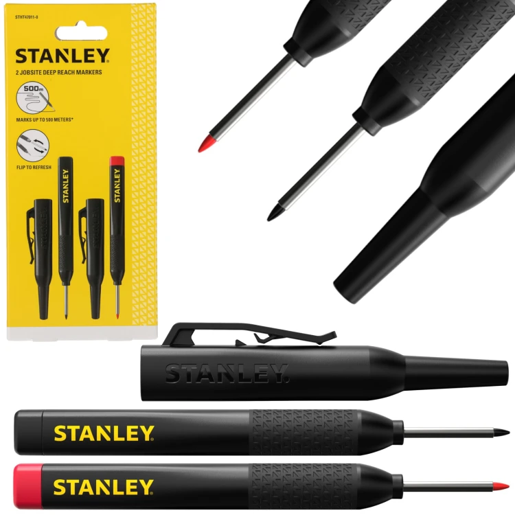 Markery do głębokich otworów czarny i czerwony 2szt. STANLEY STHT47011-0