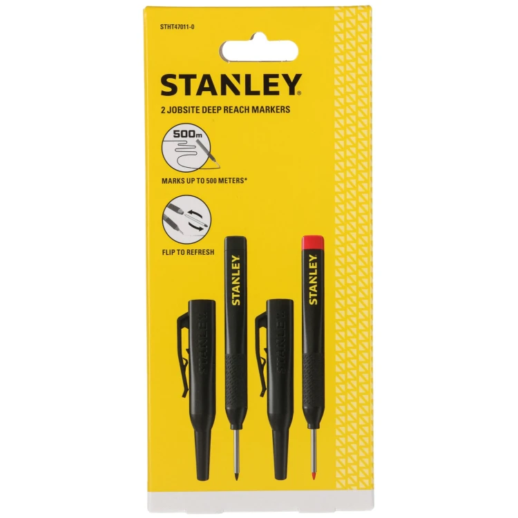 Markery do głębokich otworów czarny i czerwony 2szt. STANLEY STHT47011-0 Opakowanie