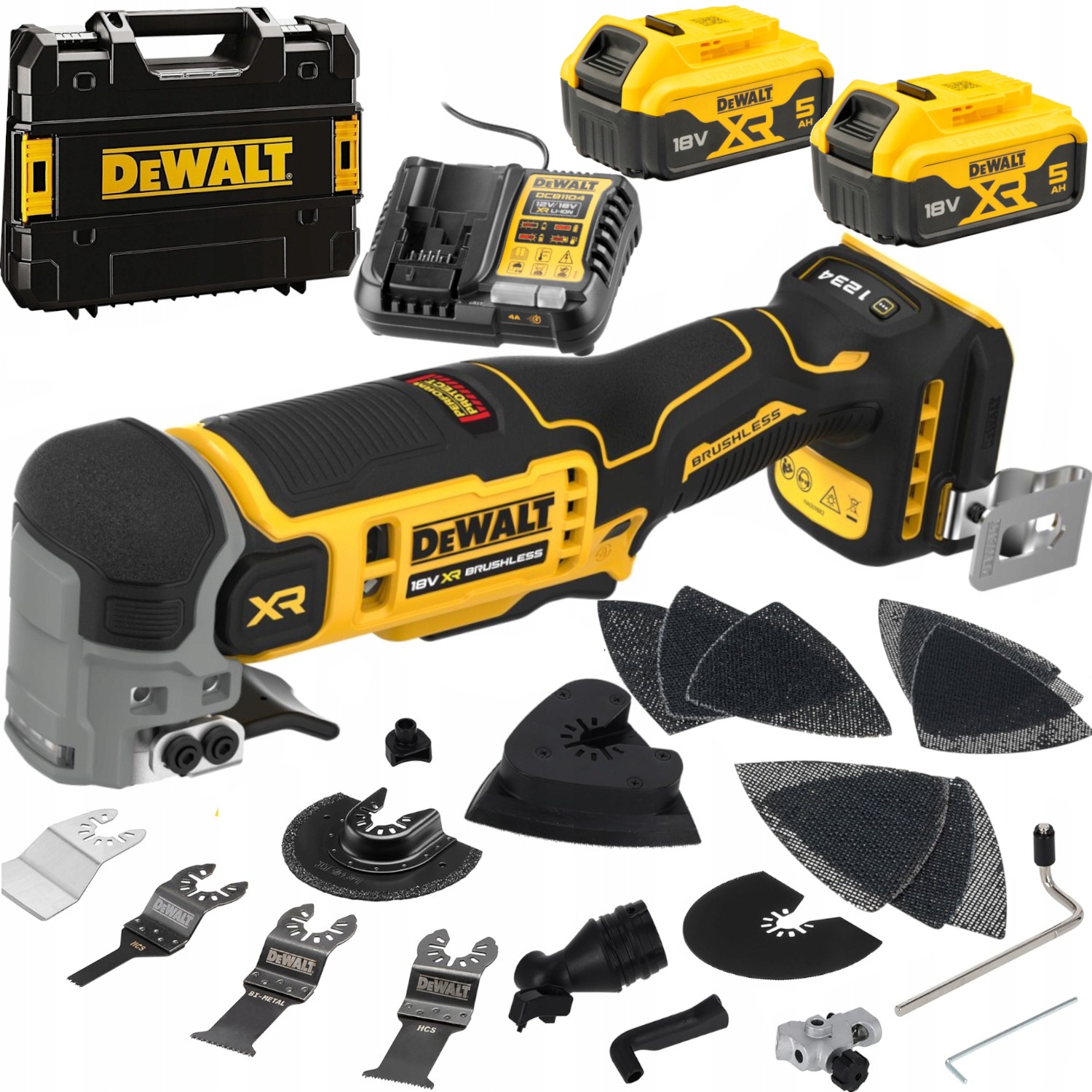DeWALT Akumulatorowe narzędzie wielofunkcyjne 18V DCS359NT 2x5Ah Ładowarka Walizka