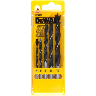 DEWALT DT4535 wiertła do drewna zestaw Ø 4 5 6 8 10
