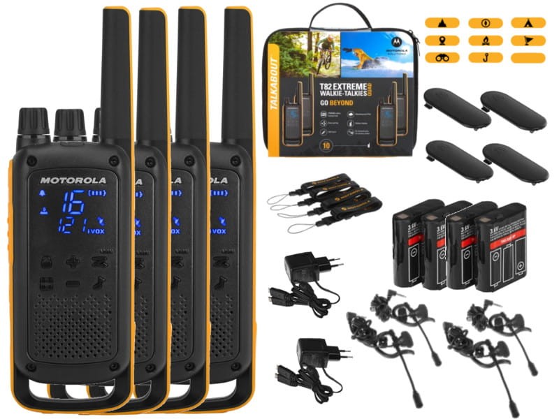 MOTOROLA T82 Extreme Quad Pack zestaw 4 sztuk krótkofalówek