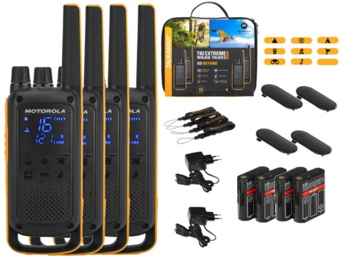 MOTOROLA T82 Extreme Quad Pack BV zestaw 4 sztuk krótkofalówek