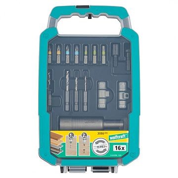 WOLFCRAFT 3086000 16- elementowy zestaw do wiercenia