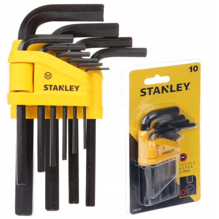 STANLEY 69-253 Zestaw kluczy imbusowych 10szt