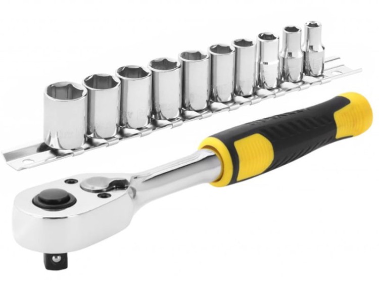 STANLEY 82666 Klucz grzechotka 1/4'' + nasadki