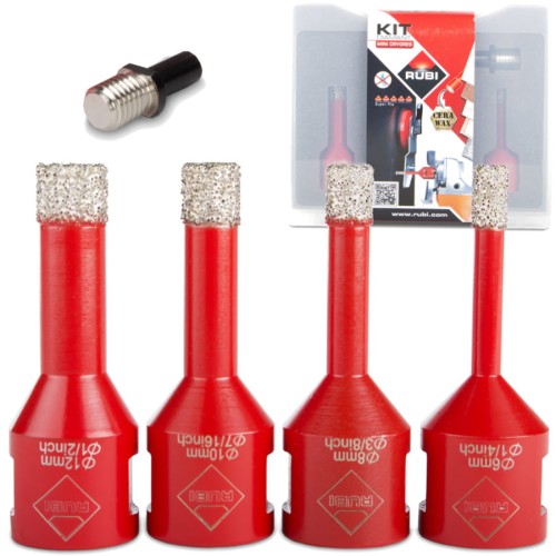 RUBI Zestaw wierteł diamentowych mini drygres 4szt 6-12mm