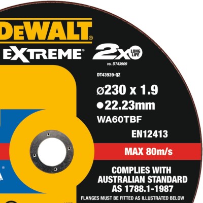 Tarcza do cięcia stali 230x22,2mm DT43939 DeWalt
