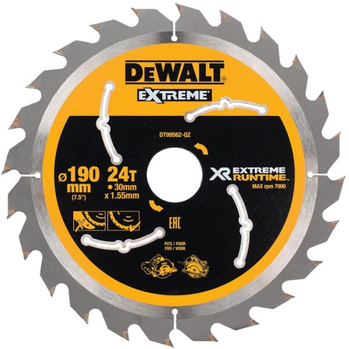 DEWALT DT99562 Tarcza pilarska 190mm 30mm 24T