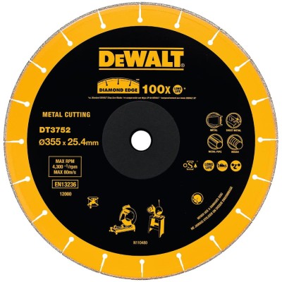 DEWALT DT3752 tarcza diamentowa do metalu 355 mm