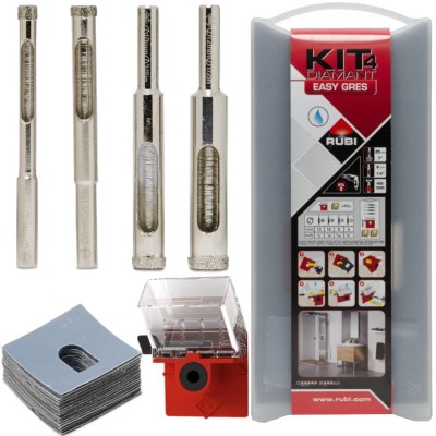 RUBI zestaw wiertło easy gres Ø 6,8,10,12 mm wiertło diamentowe na mokro