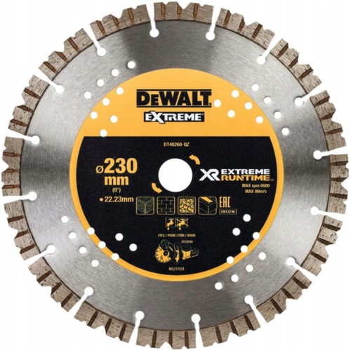 DEWALT DT40260 Tarcza diamentowa EXTREME do betonu 230x22,2mm