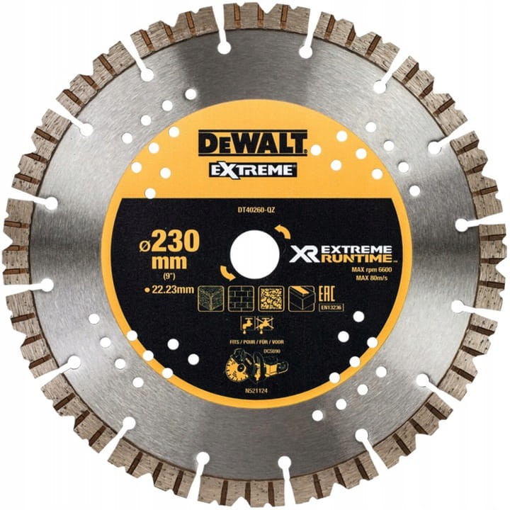 DEWALT DT40260 Tarcza diamentowa EXTREME do betonu 230x22,2mm