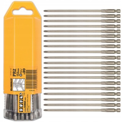 DEWALT DT7207 Bity wkrętarskie końcówki ph2 pr2 do płyt G-K 20szt
