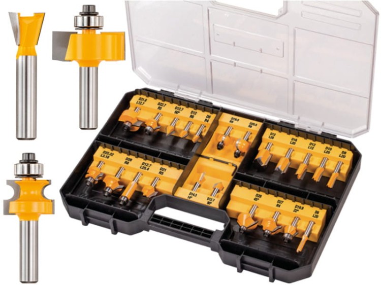 DEWALT DT90017 Zestaw frezów do drewna 22szt