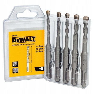DEWALT Zestaw wierteł do betonu SDS PLUS 5szt 5-8mm