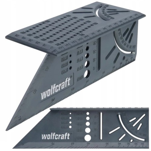 WOLFCRAFT 5208100 Kątownik stolarski pomiarowy Japoński 3D