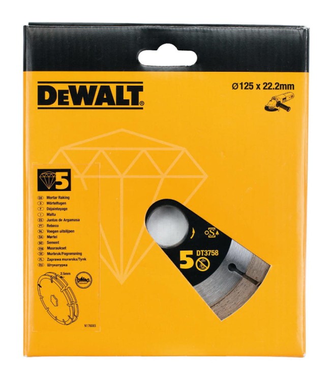 DEWALT DT3758 Tarcza diamentowa segmentowa do rowków