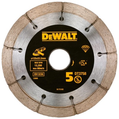 DEWALT DT3758 Tarcza diamentowa segmentowa podwójna 125x22,2mm