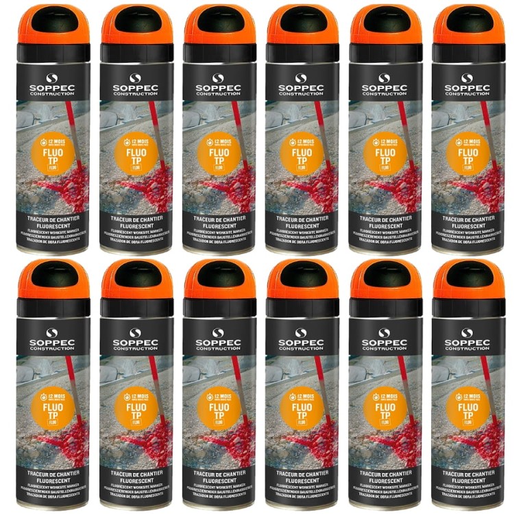SOPPEC FLUO T.P. farba do znakowania pomarańczowa 500 ml 12szt.