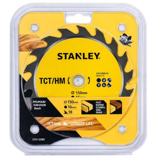 STANLEY STA13080 Tarcza do drewna TCT/HM 150x16mm