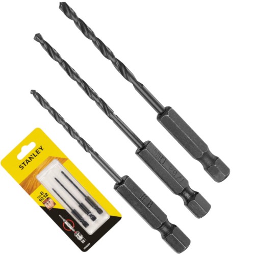 STANLEY STA62509 Wiertła do drewna HEX 1/4'' 3szt