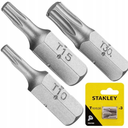 STANLEY STA61066 ZESTAW BITÓW KOŃCÓWEK 1/4'' 3szt