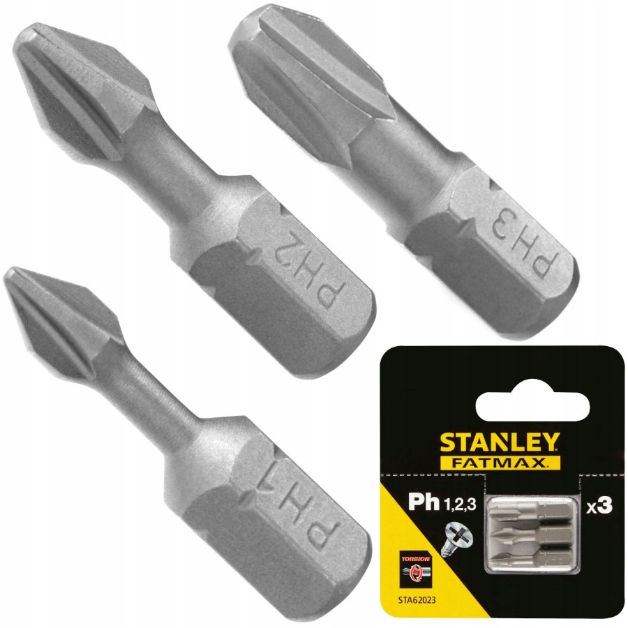 STANLEY STA62023 Bity Philips PH1-3 Fatmax 25mm