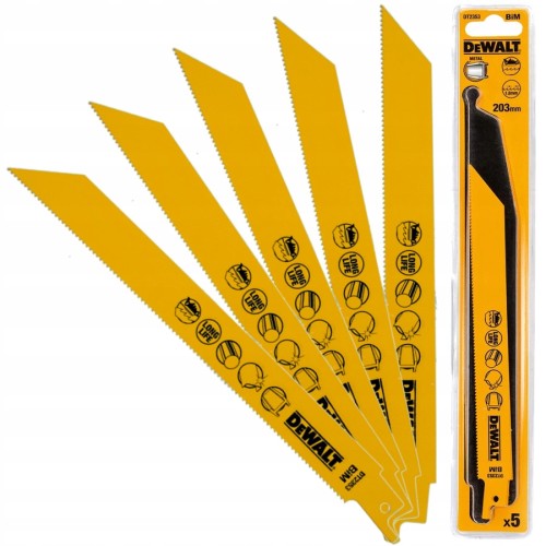 DEWALT DT2353 Brzeszczoty do piły szablastej 203mm 5szt