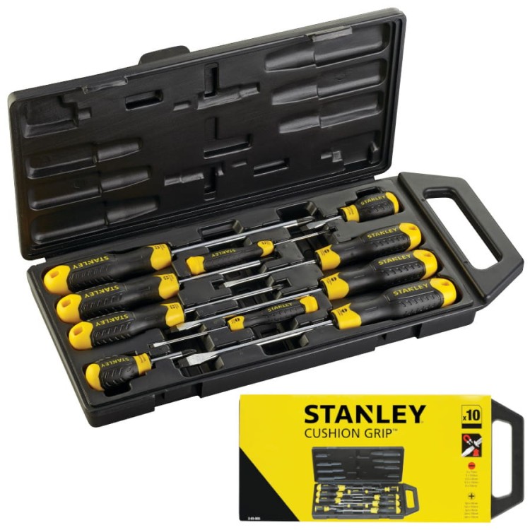 STANLEY 65-005 Zestaw wkrętaków cushion grip 10el