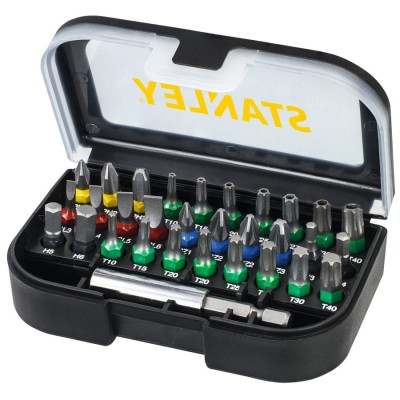 STANLEY STA60490 Bity końcówki PH PZ TORX 31el 1/4