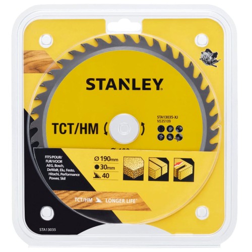 STANLEY STA13035 Tarcza z węglikiem TCT/HM 190x30mm 40z