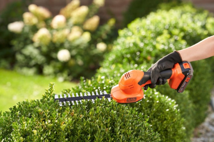 zastosowanie nożyc do żywopłoty akumulatorowych  BLACK DECKER BCSS18B