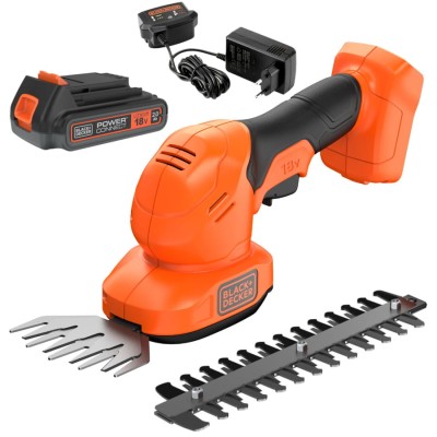 BLACK DECKER BCSS18D1 Nożyce do żywopłotu i trawy akumulatorowe 18V + 2Ah + ład