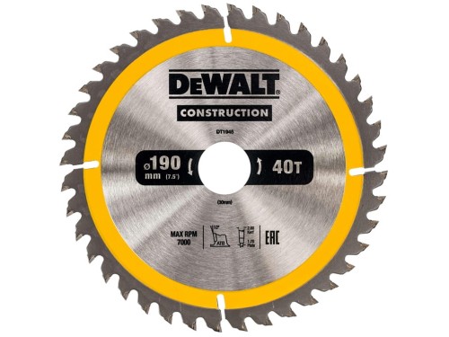 DEWALT tarcza do drewna 190 x 30 mm 40T