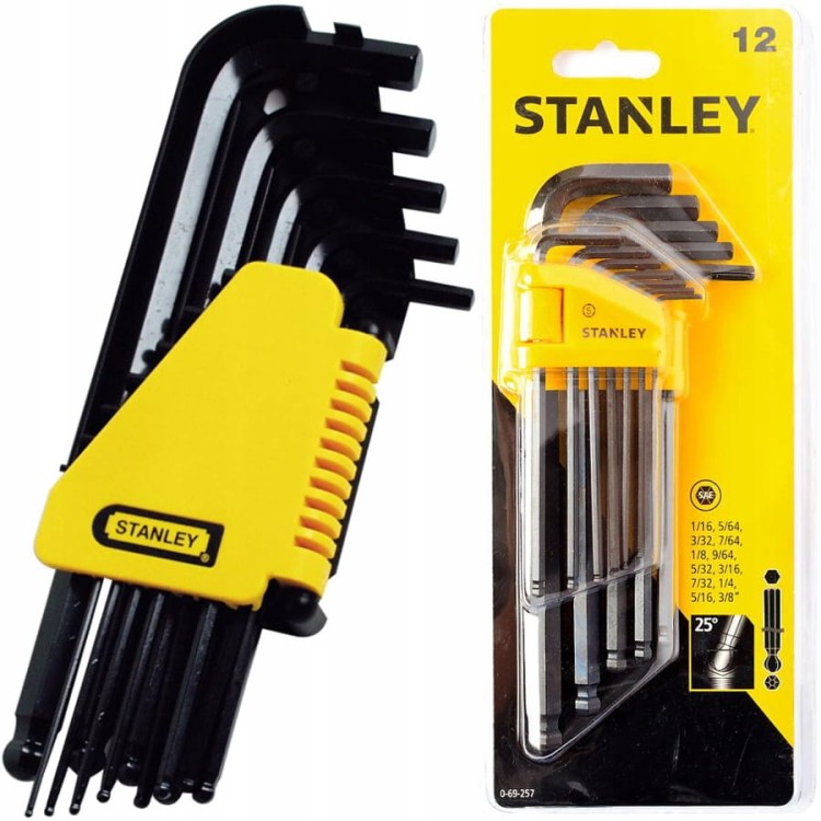 STANLEY 69-257 Zestaw kluczy imbusowych 12szt