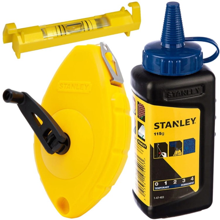 STANLEY 47-443 Zestaw sznur traserski, kreda, pion OPP 30m