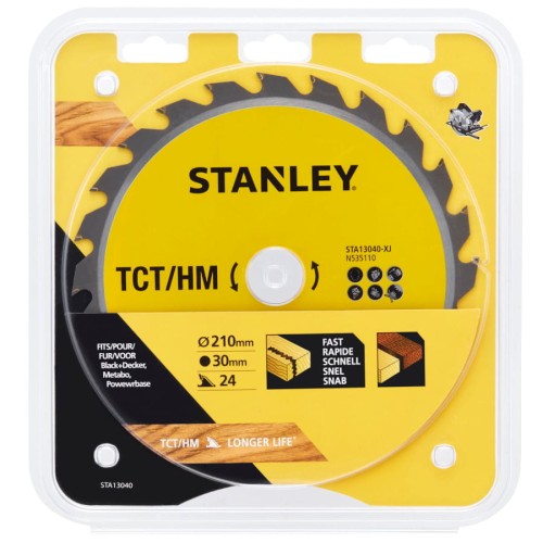 STANLEY STA13040 Tarcza z węglikiem do drewna 210x30mm 24z
