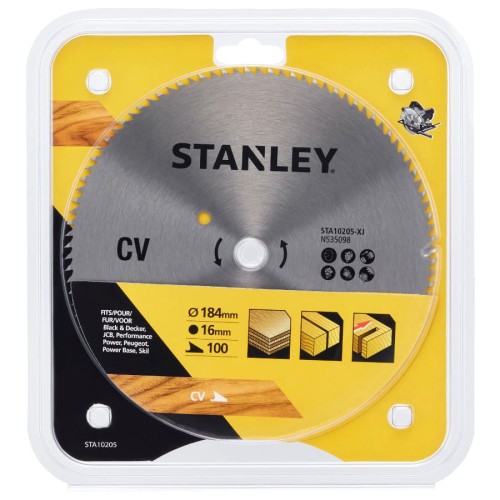 STANLEY STA10205 Tarcza do drewna CV 184x16mm 100z