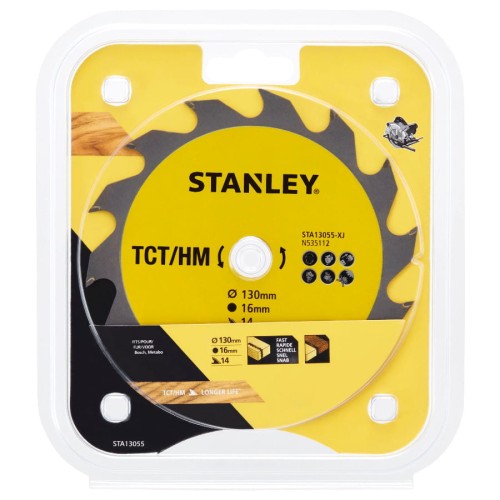 STANLEY STA13055 Tarcza z węglikiem do drewna 130x16mm 14z