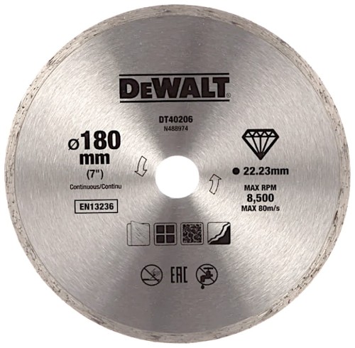DEWALT DT40206 Tarcza diamentowa do ceramiki 180x22.2mm