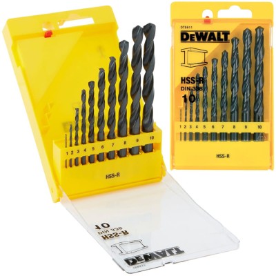DEWALT DT5911 Zestaw wierteł do metalu HSS-R w etui 10szt.
