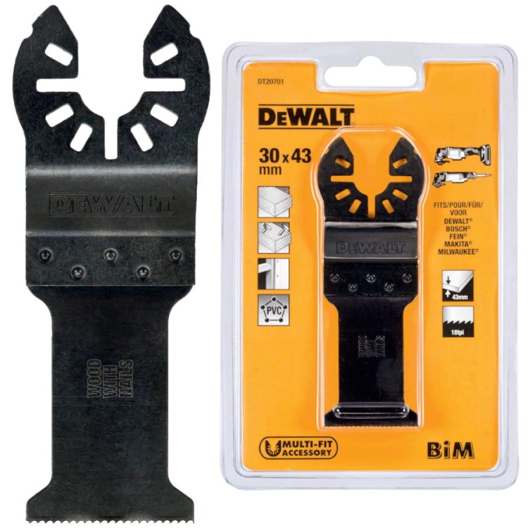 DEWALT DT20701 Brzeszczot do drewna MultiTool 30x43mm
