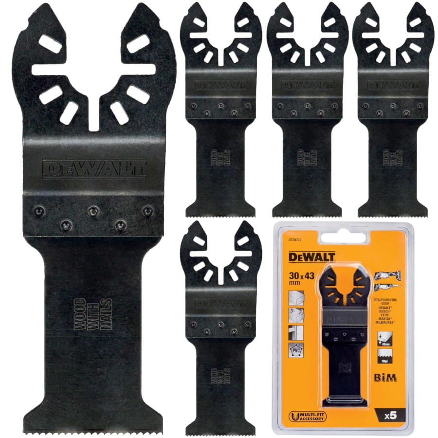 DEWALT DT20723 Brzeszczoty do drewna 5szt. MultiTool