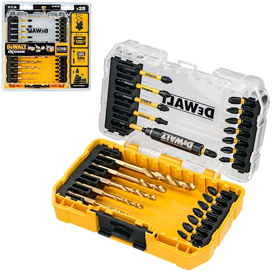 DEWALT DT70749T Zestaw bitów i wierteł FLEXTORQ 25szt.