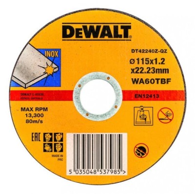  DEWALT DT42240Z tarcza do metalu INOX 115 x 1,2mm